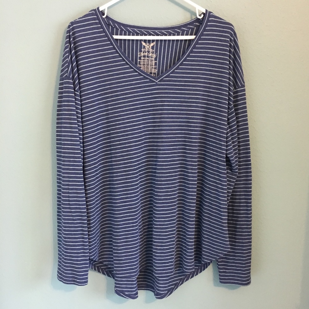 Faded Glory Vneck Long Sleeve Tee Top Plus Size 20